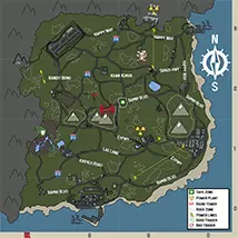The Zombie Survival Game Online world map.